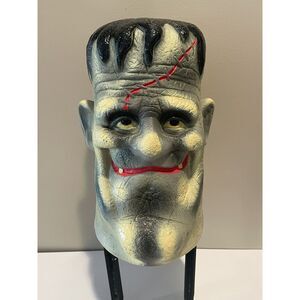 Vintage Frankenstein Head Blow Mold RARE 11" 1999 Paper Magic‎ Halloween
